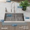 Elkay 18 Gauge SS 35-7/8" x 20-1/4" x 9" 60/40 Dbl Bowl Farmhouse Sink and Faucet Kit w/ Bottom Grid and Drain ECTRUF32179RFBC - alternate 3